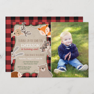 Invitation pour l'anniversaire de Woodland Ours de