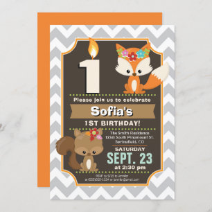 Invitation pour l'anniversaire des bois
