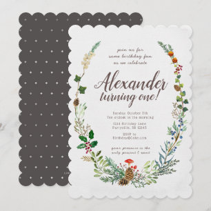 Invitation pour l'anniversaire des bois