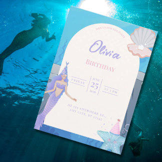 Invitation pour l'anniversaire des filles sous la