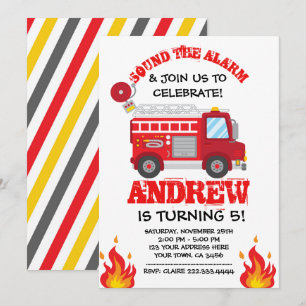 Invitation pour l'anniversaire du camion-feu, Invi