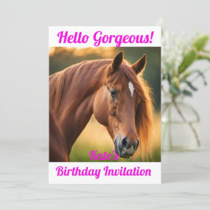 Invitation pour l'anniversaire du Cheval funky