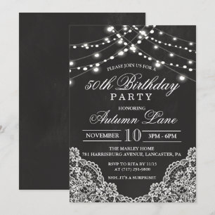 Invitation pour l'anniversaire d'un adulte de tout