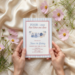 Invitation pour l'anniversaire d'un garçon rouge b