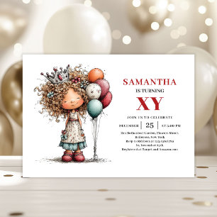 Invitation pour l'anniversaire d'une fille fantais