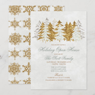 Invitation pour l'arbre de flocon de neige de la M