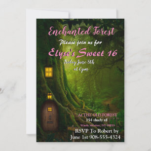 Invitation pour l'arbre de la forêt enchantée