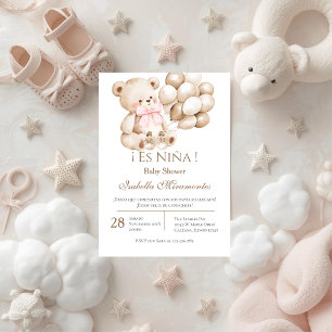 Invitation pour l'arrivée de bébé ourson avec ball