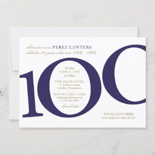 Invitation pour le 100e anniversaire de l'entrepri