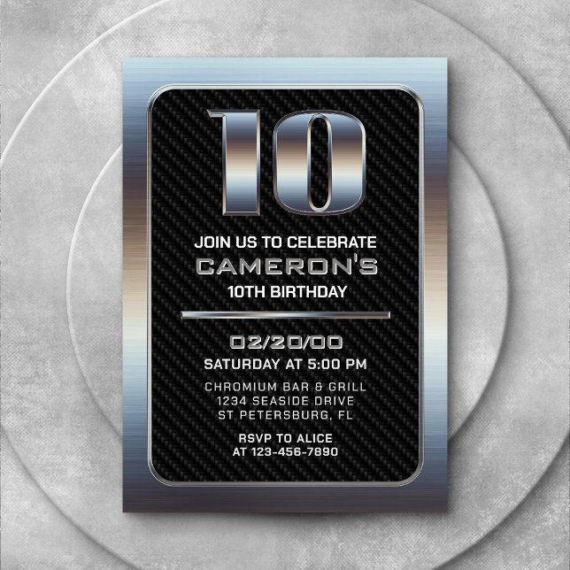 Invitation pour le 10e anniversaire du garçon (Créateur téléchargé)