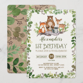 Invitation pour le 1er anniversaire d'animaux de l