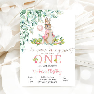 Invitation pour le 1er anniversaire de Bunny