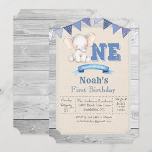 Invitation pour le 1er anniversaire de Elephant Bo