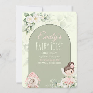 Invitation pour le 1er anniversaire de Fée Fleur M