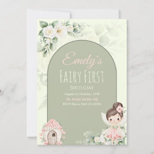 Invitation pour le 1er anniversaire de Fée Fleur M