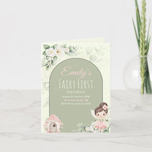 Invitation pour le 1er anniversaire de Fée Fleur M