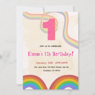 Invitation pour le 1er anniversaire de fille édita