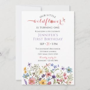 Invitation pour le 1er anniversaire de la fille au