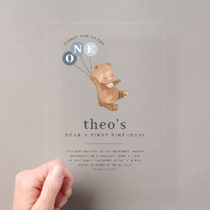 Invitation pour le 1er anniversaire de l'ours aux