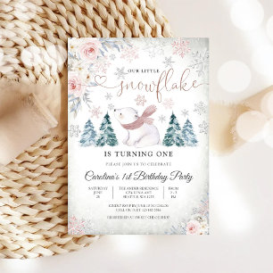 Invitation pour le 1er anniversaire de Winter Bear