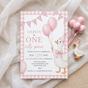Invitation pour le 1er anniversaire d'une fille ro