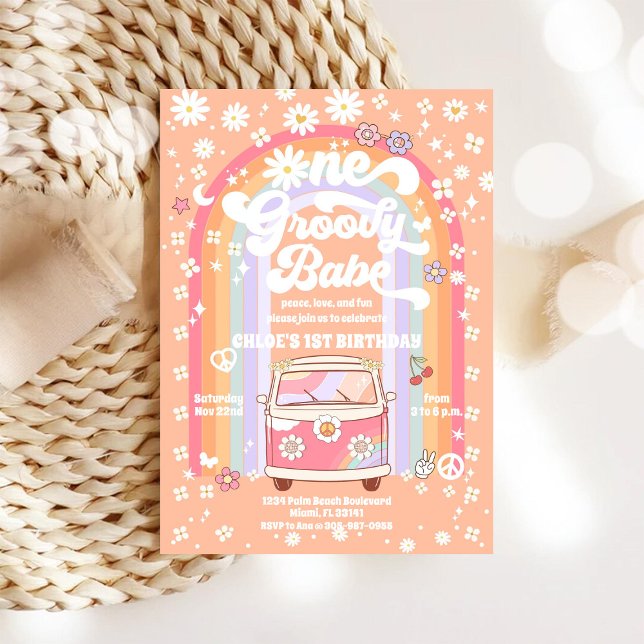 Invitation pour le 1er anniversaire Groovy (Créateur téléchargé)