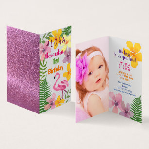 Invitation pour le 1er anniversaire Luau photo