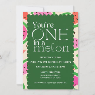 Invitation pour le 1er anniversaire 'One in a Melo