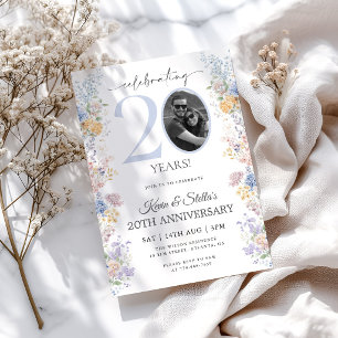 Invitation pour le 20ème anniversaire avec motif f