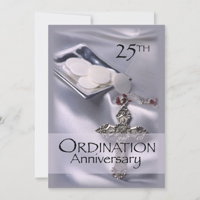 Invitation pour le 25e anniversaire d'Ordination (Devant)
