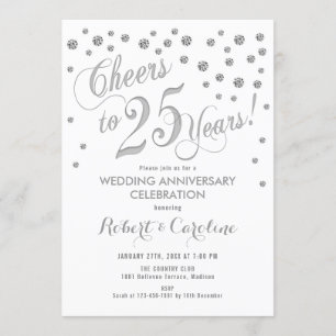 Invitation pour le 25e anniversaire du Mariage - B