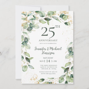 Invitation pour le 25e anniversaire Eucalyptus