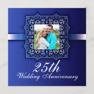 invitation pour le 25ème anniversaire avec une bel