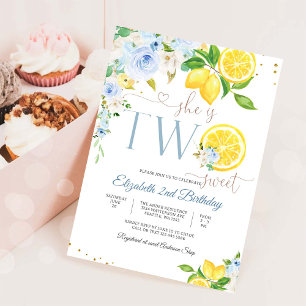 Invitation pour le 2e anniversaire de Lemon Floral