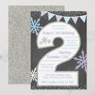 Invitation pour le 2e anniversaire de Winter Wonde
