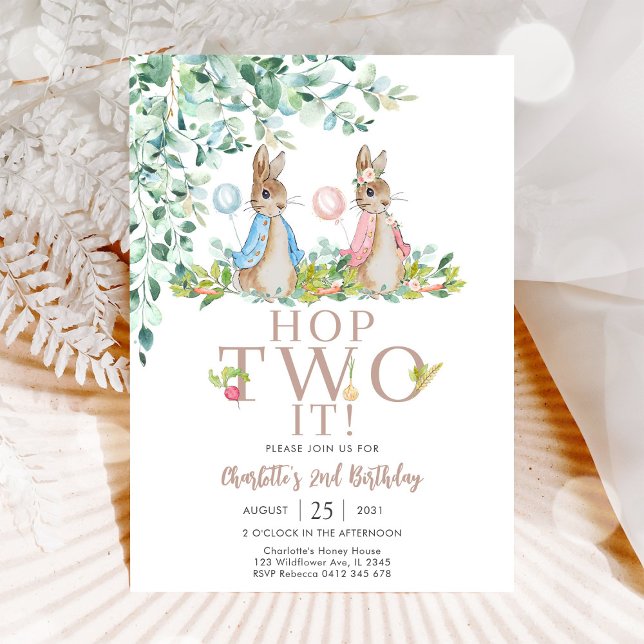 Invitation pour le 2ème anniversaire de Bunny (Créateur téléchargé)