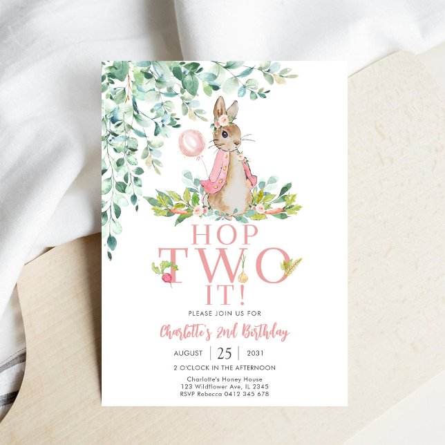 Invitation pour le 2ème anniversaire de Bunny (Créateur téléchargé)