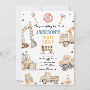 Invitation pour le 3e anniversaire d'un garçon sur