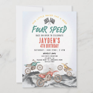 Invitation pour le 4e anniversaire d'un garçon ave