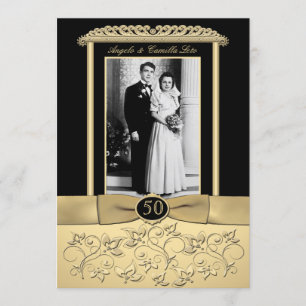 Invitation pour le 50e anniversaire avec insertion