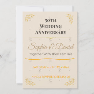 Invitation pour le 50e anniversaire Célébration