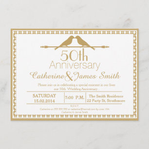 Invitation pour le 50e anniversaire de mariage Lov