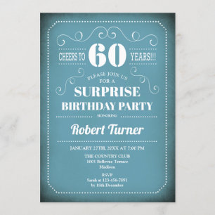 Invitation pour le 60e anniversaire Surprise - Ble