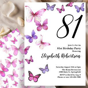 Invitation pour le 81e anniversaire de Butterfly e