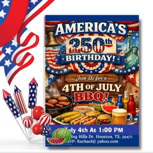 Invitation pour le BBQ patriotique du 250e anniver