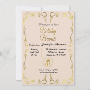 Invitation pour le brunch d'anniversaire
