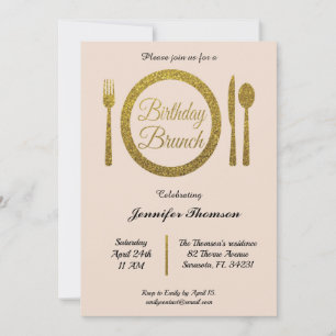 Invitation pour le brunch d'anniversaire