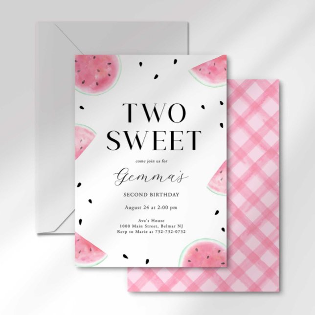 Invitation pour le deuxième anniversaire de Deux P (Créateur téléchargé)