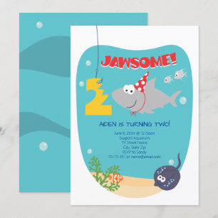 Invitation pour le deuxième anniversaire de Shark 