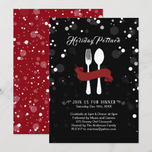 Invitation pour le dîner de Potluck
